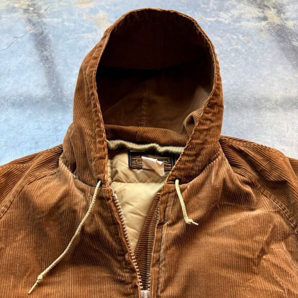 Crazy Rare Vintage Eddie Bauer Corduroy Goose Jacket - Picture 3 of 7